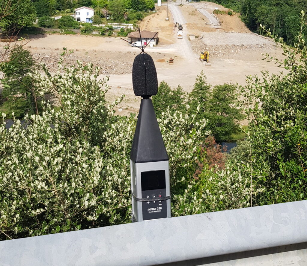 Sonomètre C50 déployé sur chantier